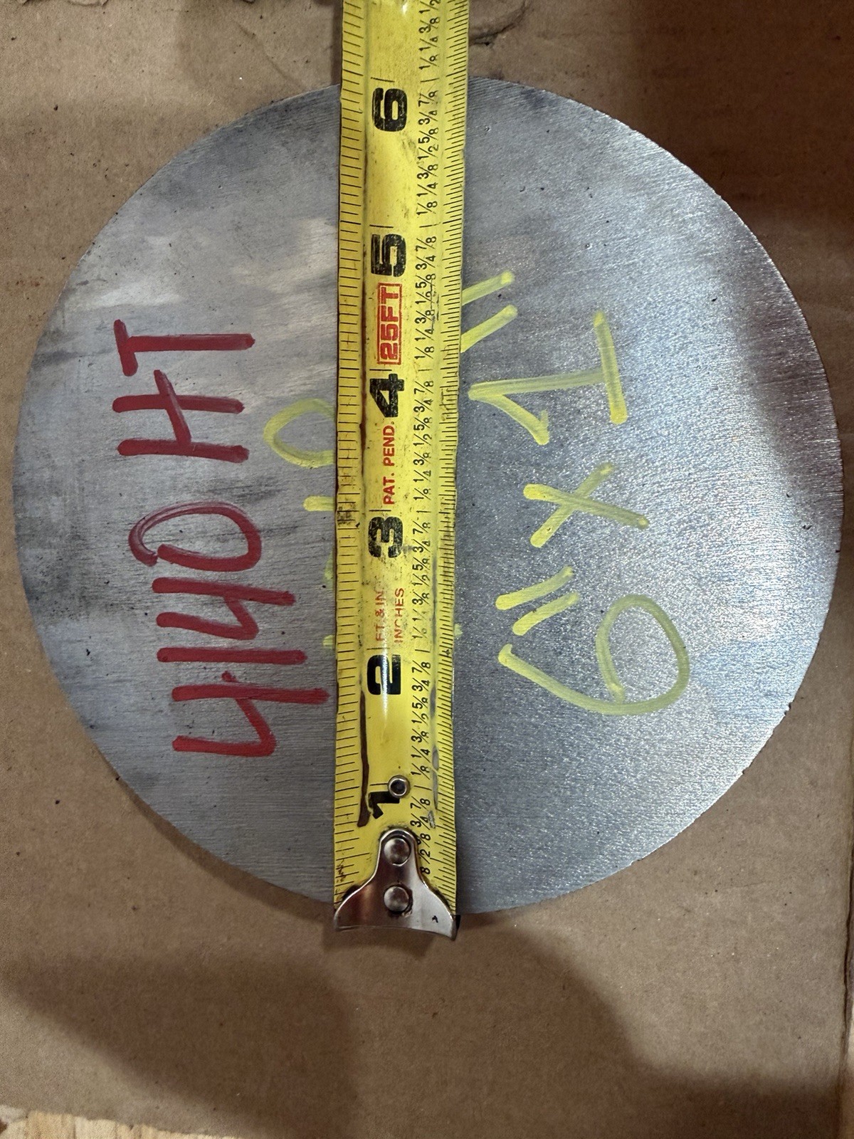 One Piece 4140 Hot Rolled Steel Bar Round Stock Heat Treated 6” OD x ~1”