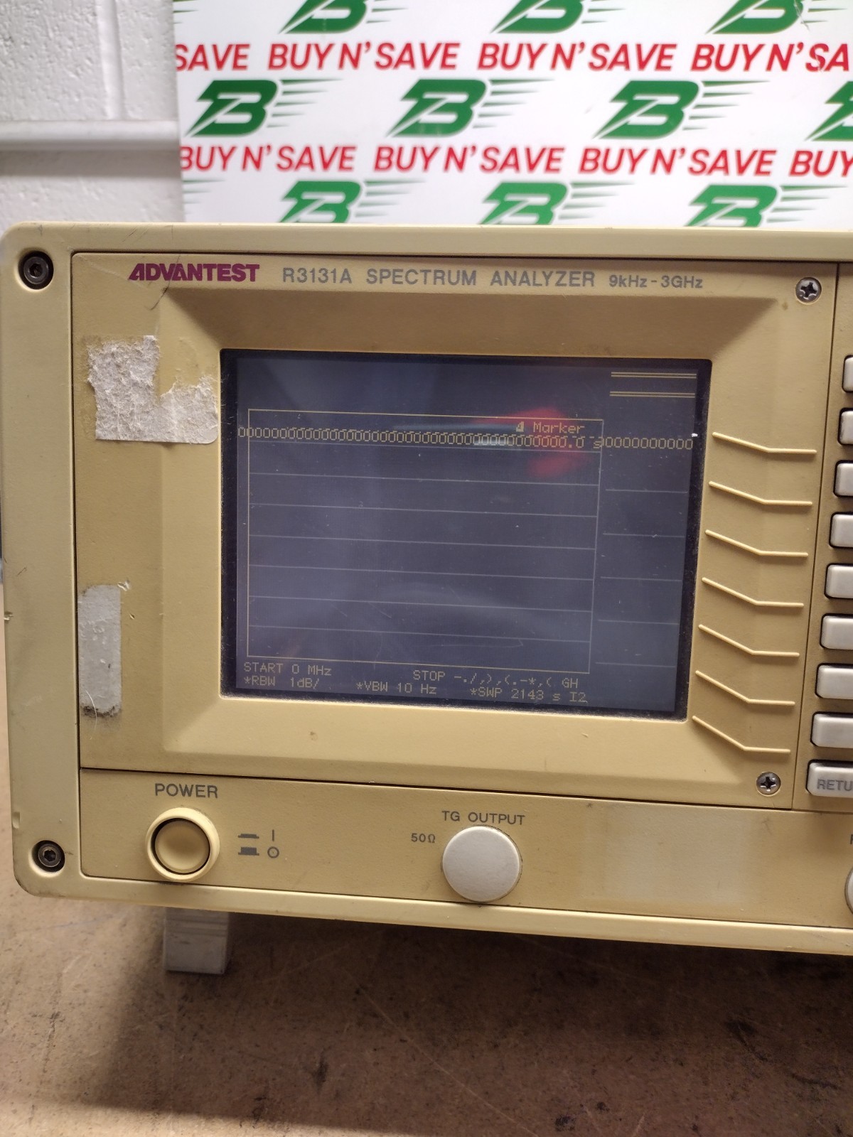 Advantest R3131A Spectrum Analyzer – w/Option 44 – Powers On – w/Pwr Crd – USED
