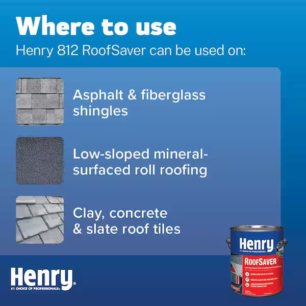 Henry 812 RoofSaver Clear Sealer Shingle Coating to Extend Shingle Life-0.90 Gal