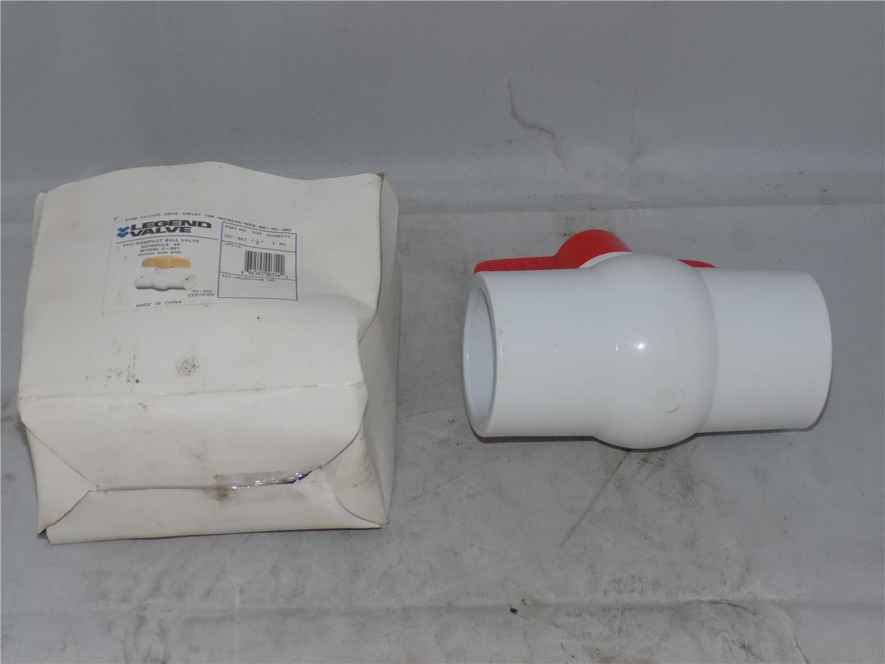 Legend Valve 201-407 1-1/2″ PVC Compact Ball Valve Solvent Weld Ends