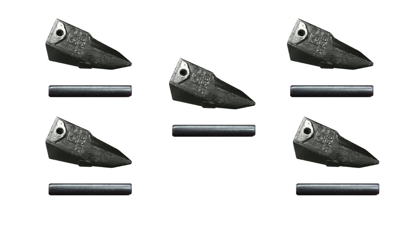 X156T 5 Pack Hensley Style Tiger Tooth – 5 Teeth and 5 Pins