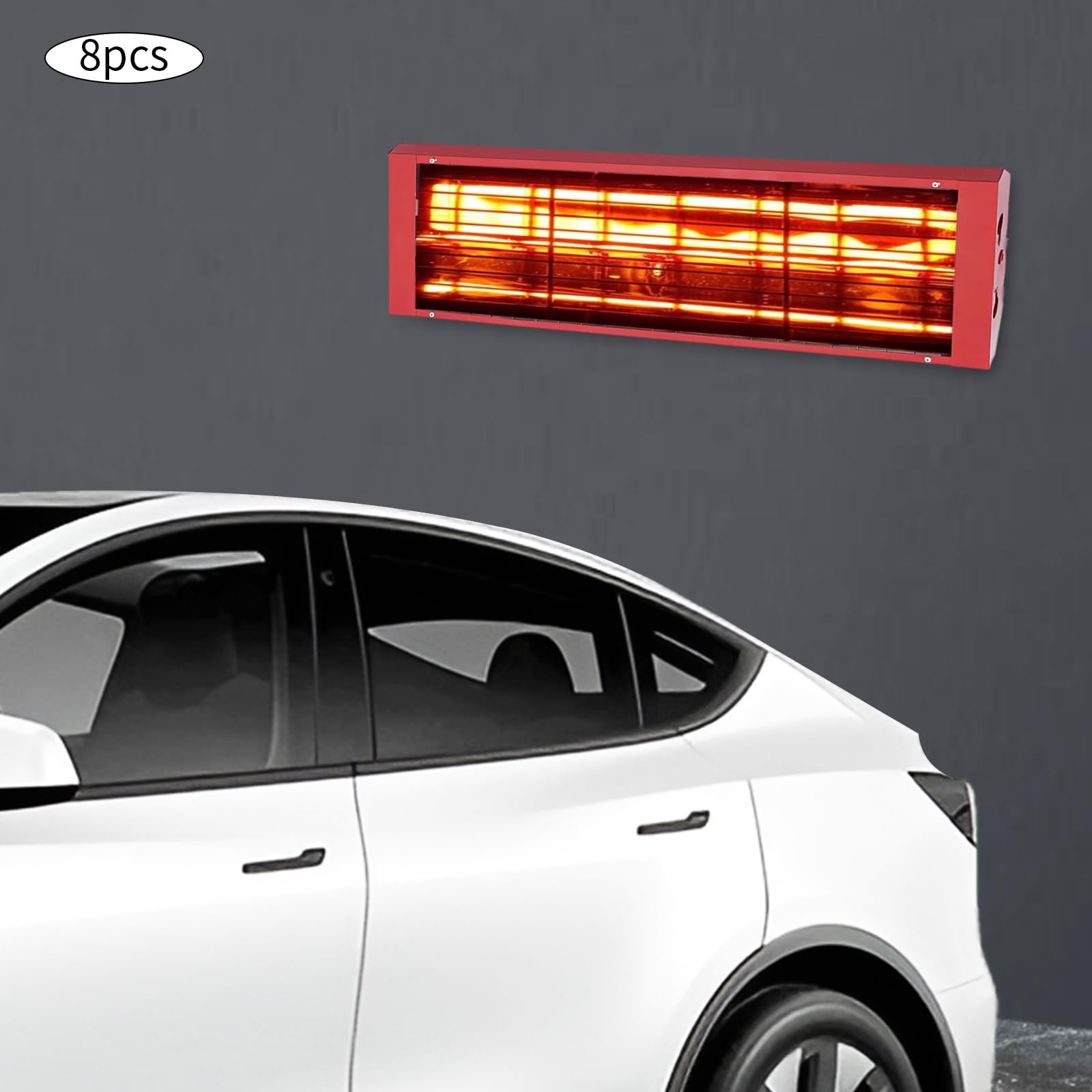 2000W 8pcs Infrared Curing Lights 110V for Auto Furniture Paint Booths
