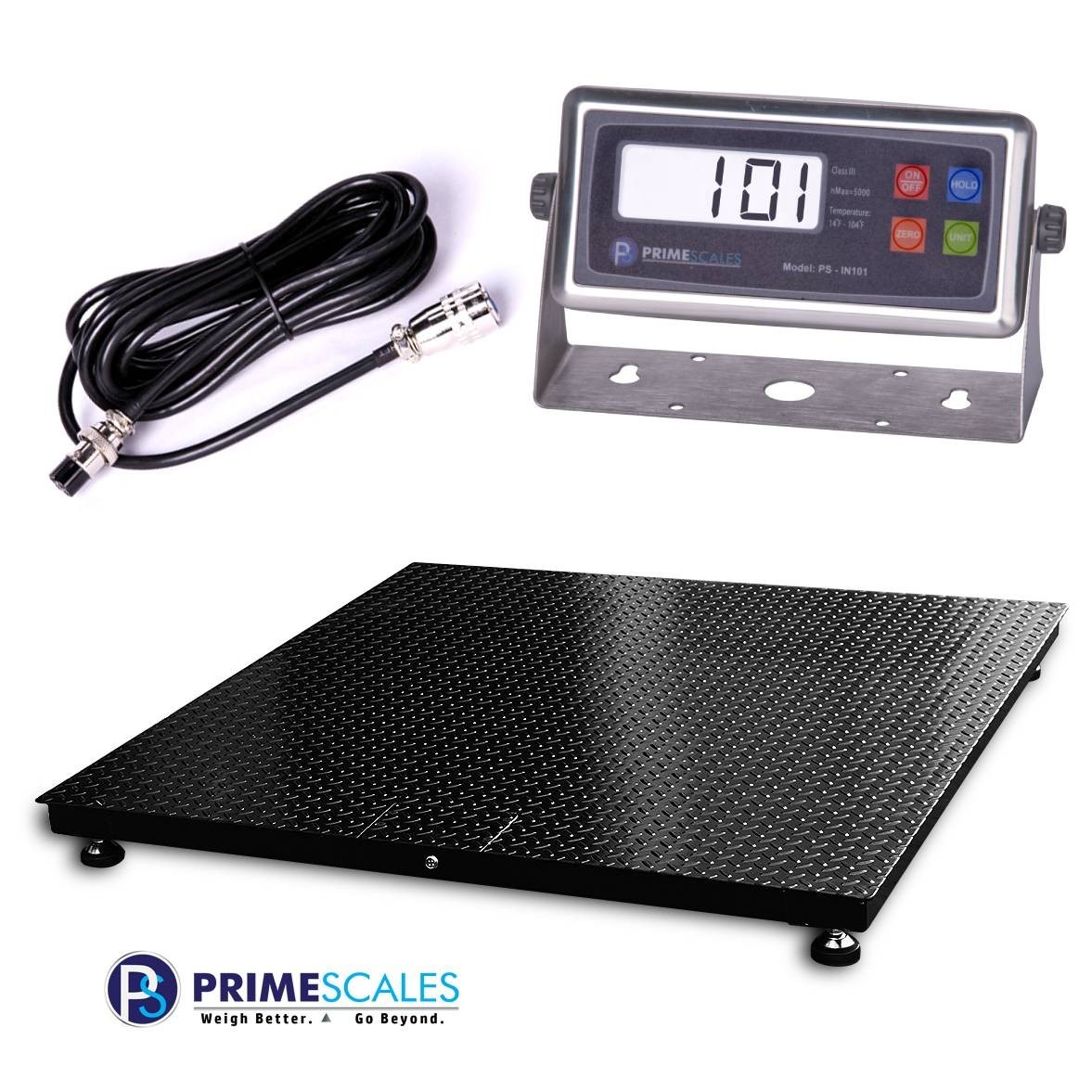5 Year Warranty 5,000 lb x 1 lb 36″x36″ Floor Scale Pallet Scale with Indicators
