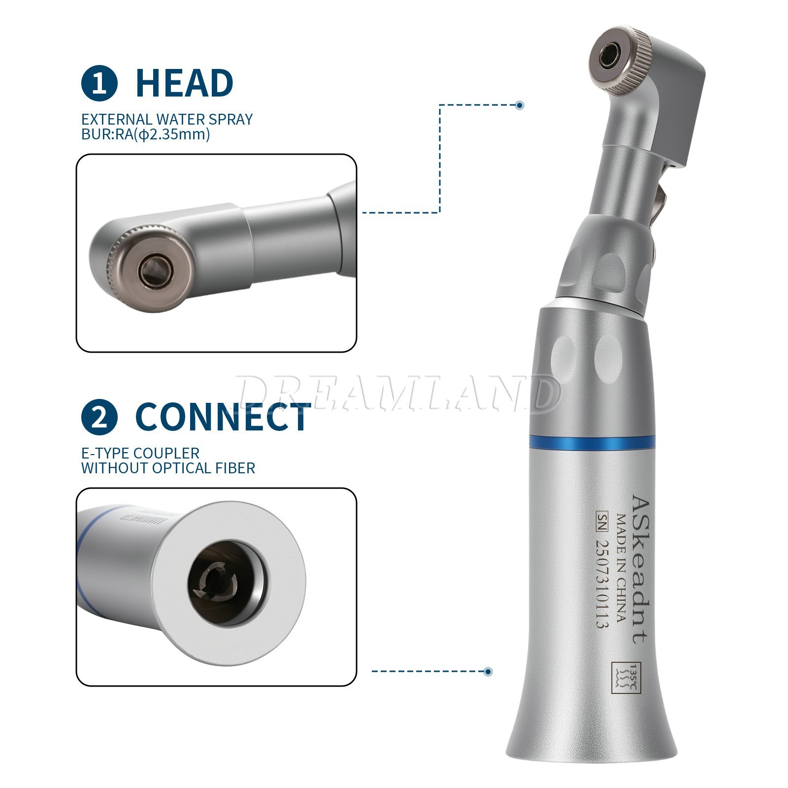 New AS E-TYPE Dental Slow Low Speed contra angle Handpiece NSK STYLE