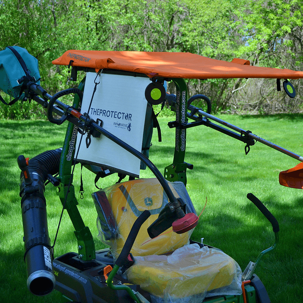 Tractor Canopy Zero Turn Riding Mower Sun Foldable Sunshade for ROPS + Tools
