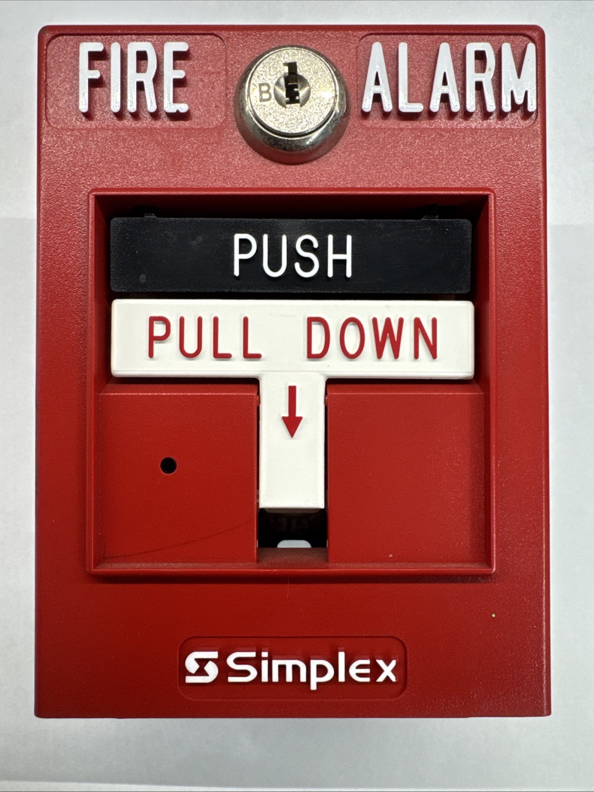Simplex 4099-9006 IDNet Addressable Fire Alarm Pull Station 596B Push Pull Down