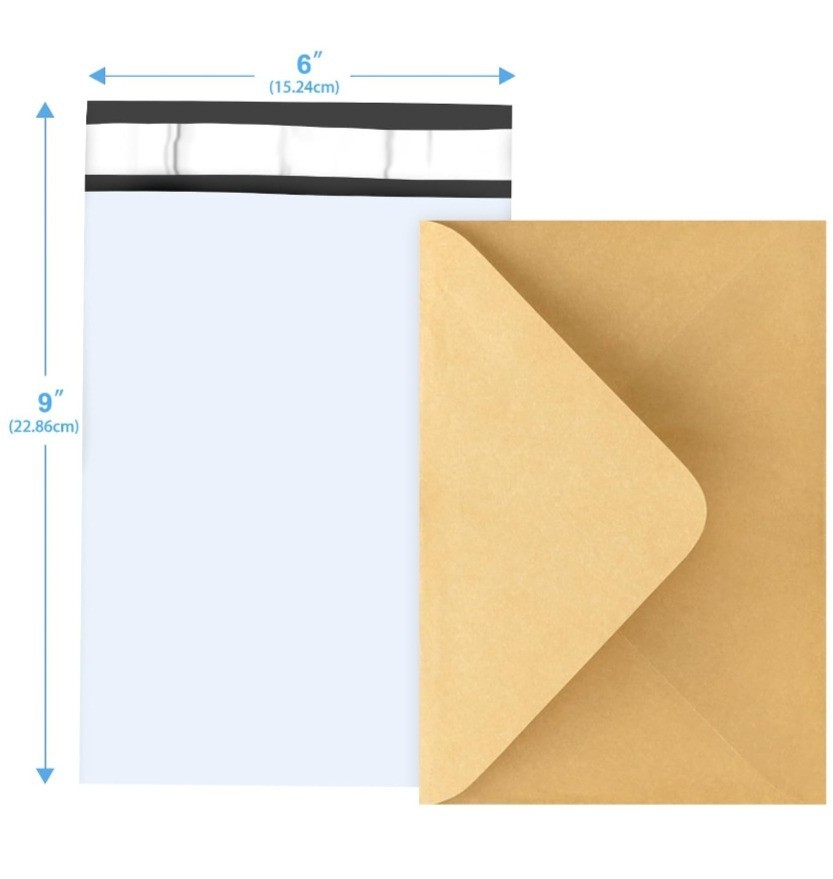 120pc Poly Mailers 6×9 White Shipping Bags Waterproof Self Seal Mailing Envelope