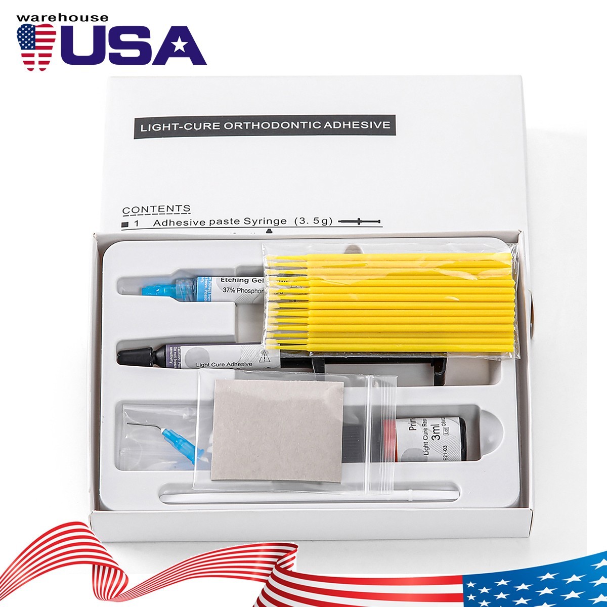 Dental Orthodontic Light Cure Bonding Adhesive Kit For Brackets Braces