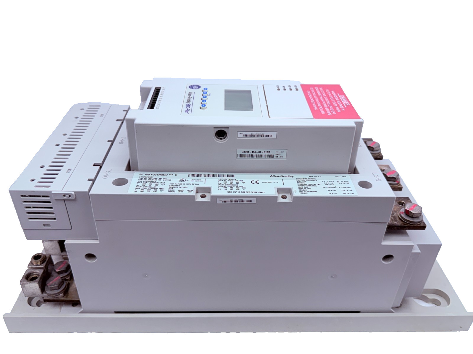 Allen Bradley 150-F201NBDD /B SMC Flex Smart Motor Controller 75-150HP, 480VAC