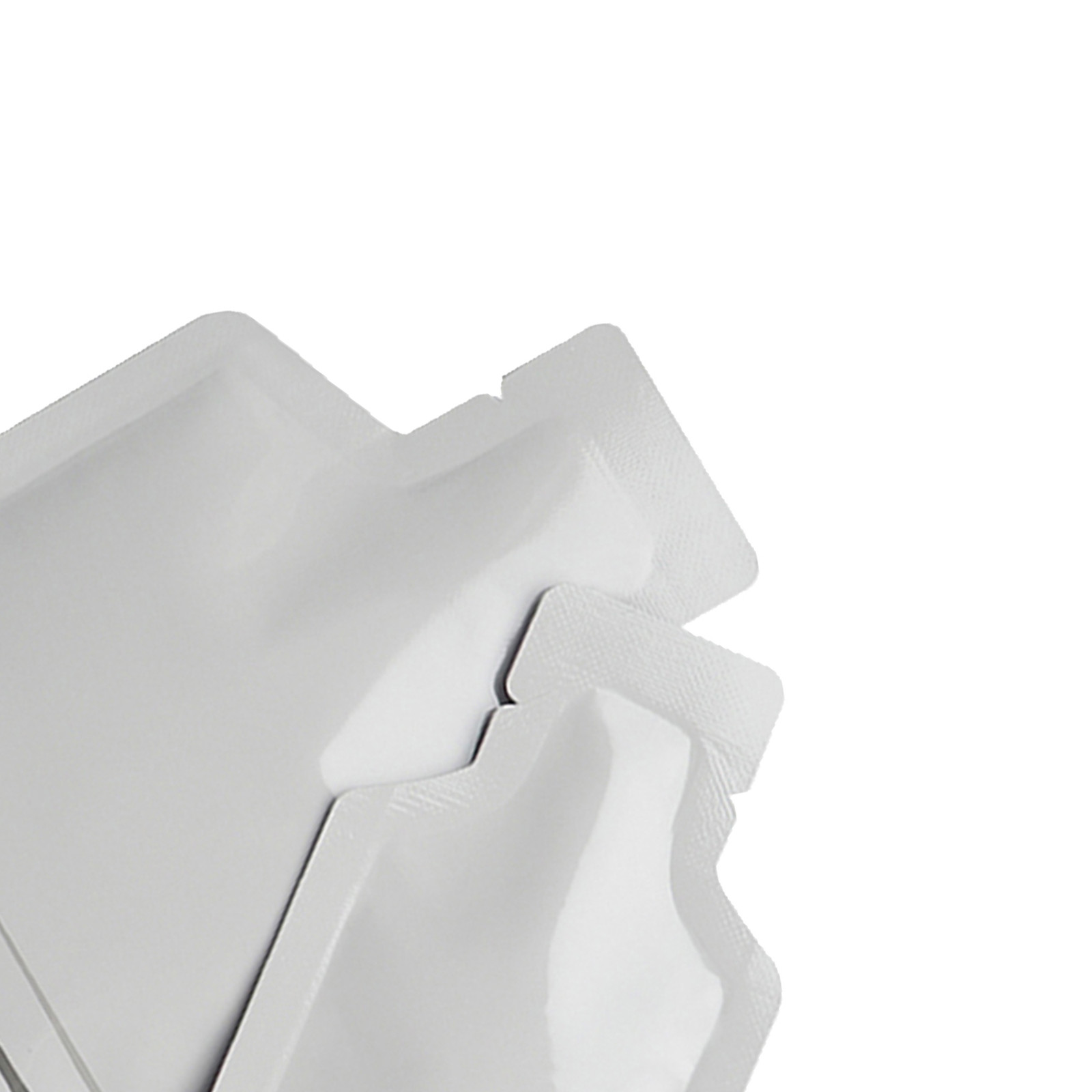 White/Grey Open-Bottom Aluminum Jug Travel Storage Pouch for White/Brown Sugar