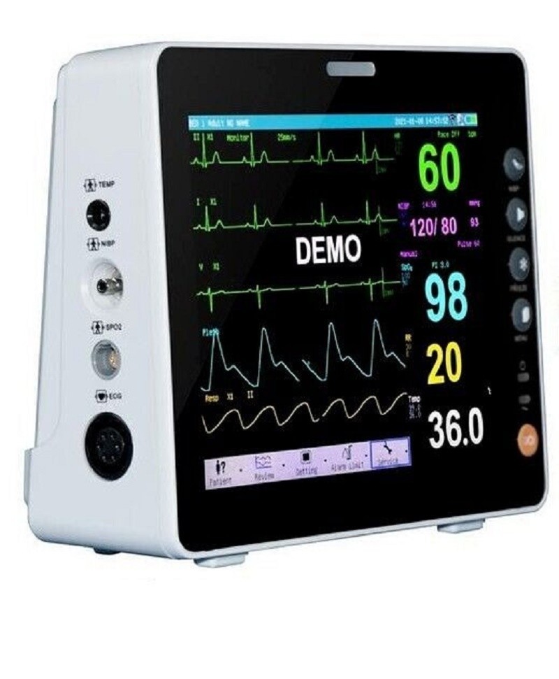 8″ Patient Monitor Multi-Parameter Vital Signs Machine ECG NIBP SPO2 Hospital