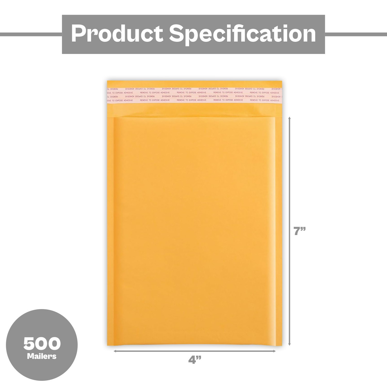 500 #000 4×8 Kraft Paper Bubble Padded Envelopes Mailers Shipping 4″ x 8″