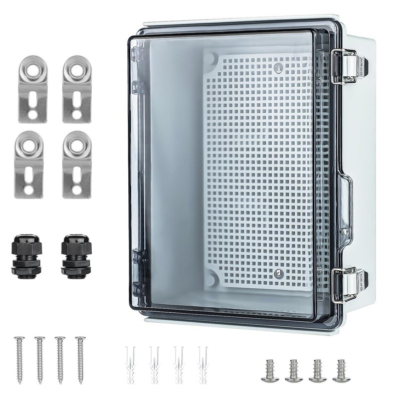 Waterproof Electrical Junction Box IP67 Plastic W/ Clear Cover Outdoor Use