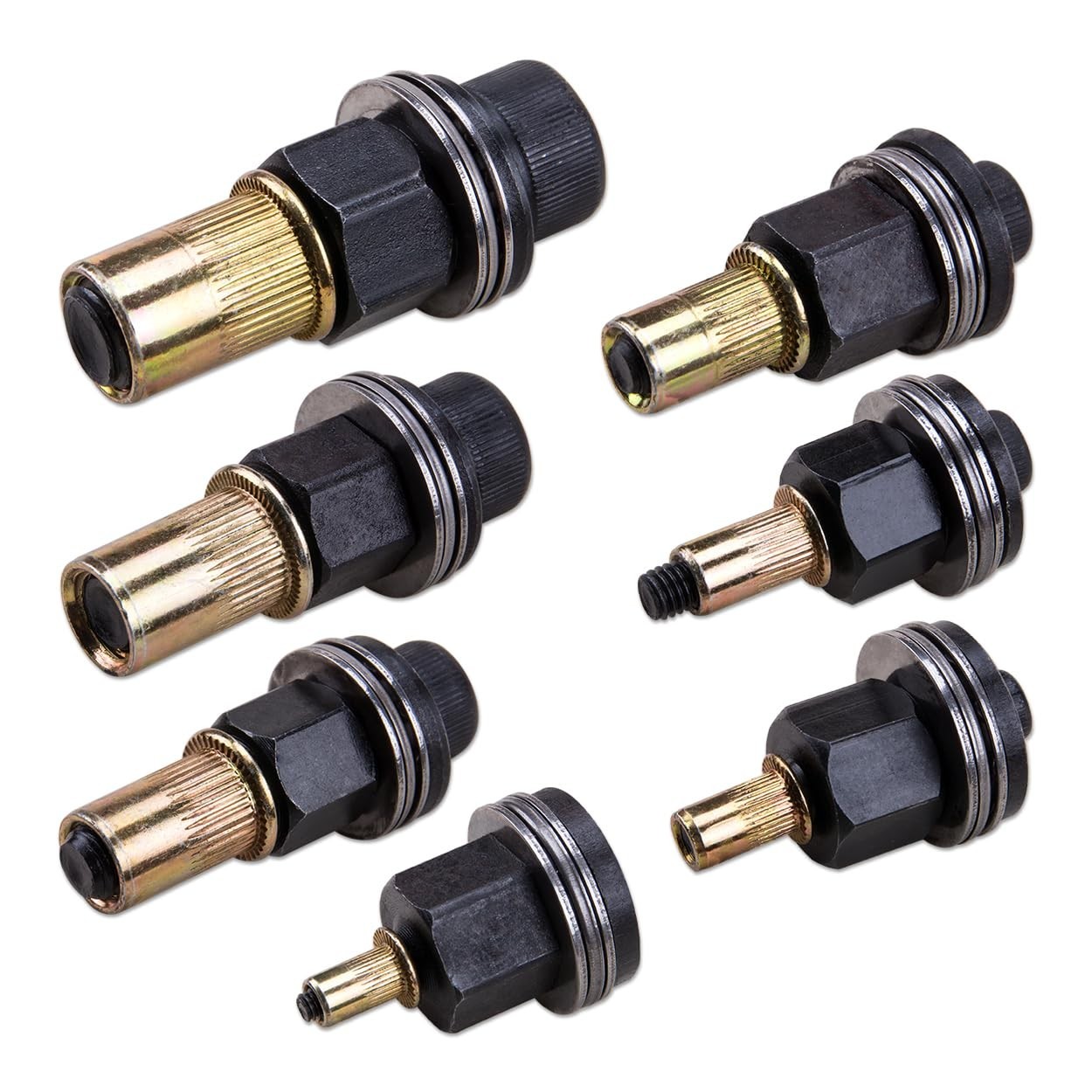 7 PCS Manual Rivet Nut Tool Kit Carbon Steel Nutsert Tool for M3-M12 Rivet Gun