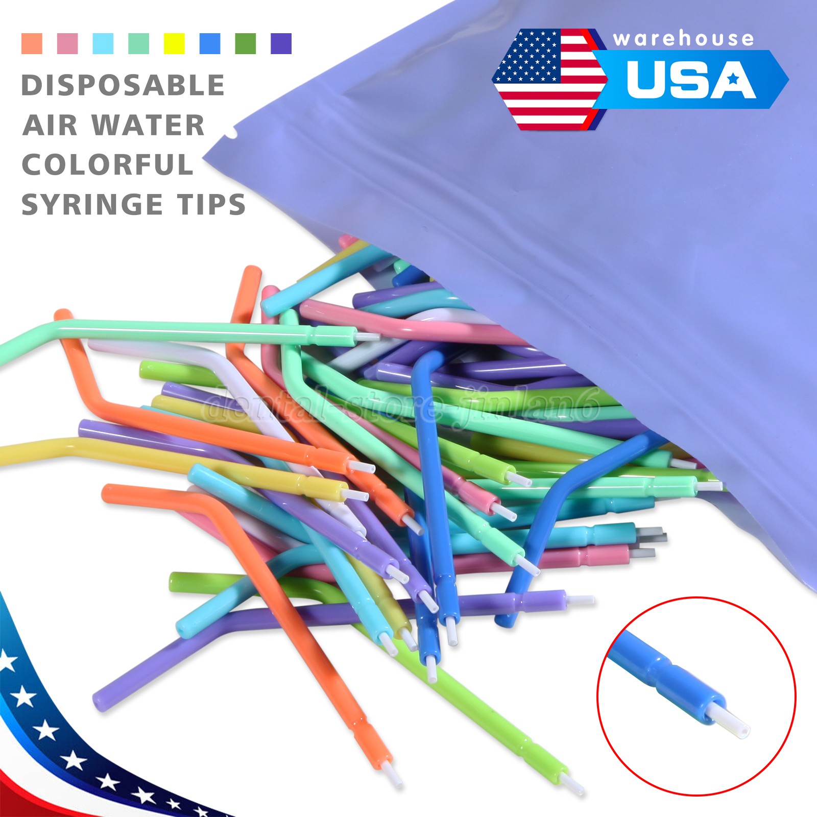 Up to 2500, Dental 3-Way Air Water Syringe Disposable Spray Tips Triple Nozzles