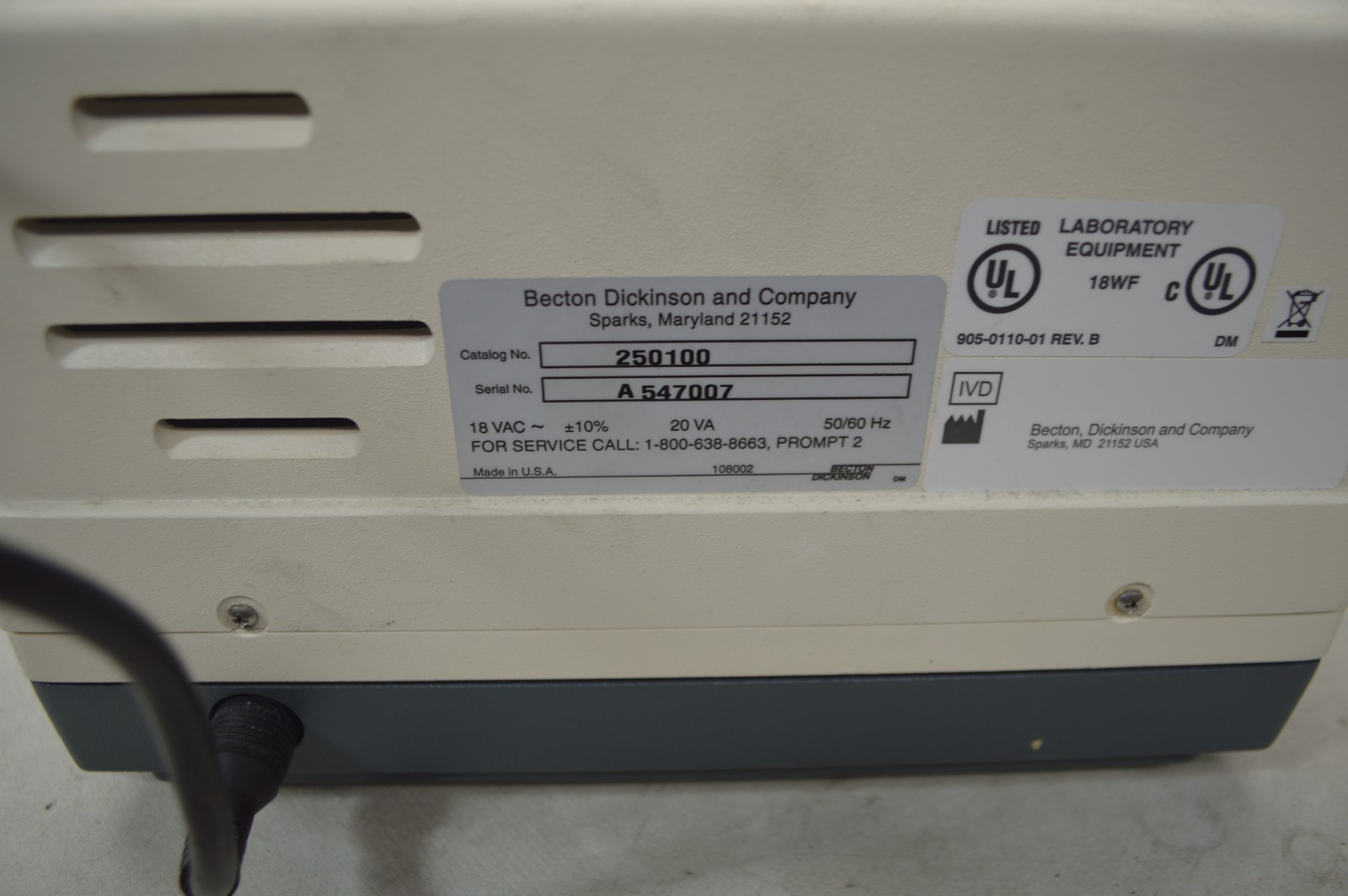 Becton Dickinson BD MICROPROBE PROCESSOR