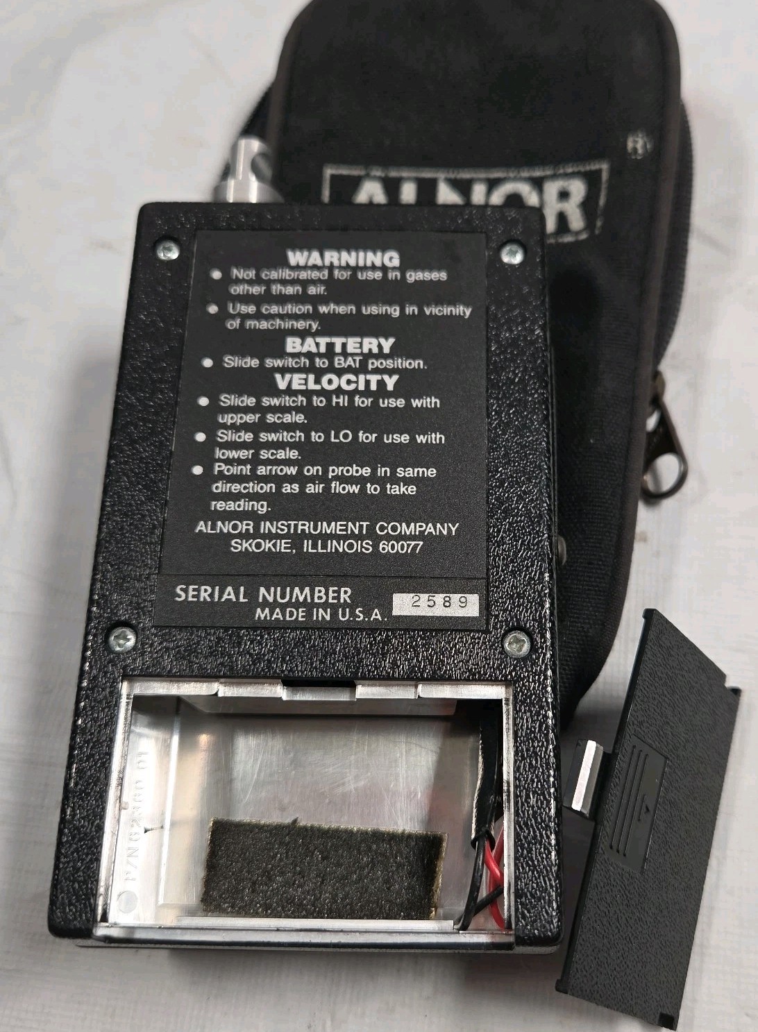 ALNOR Thermo-anemometer Model 9850 AKA TSI 9850 Compuflow
