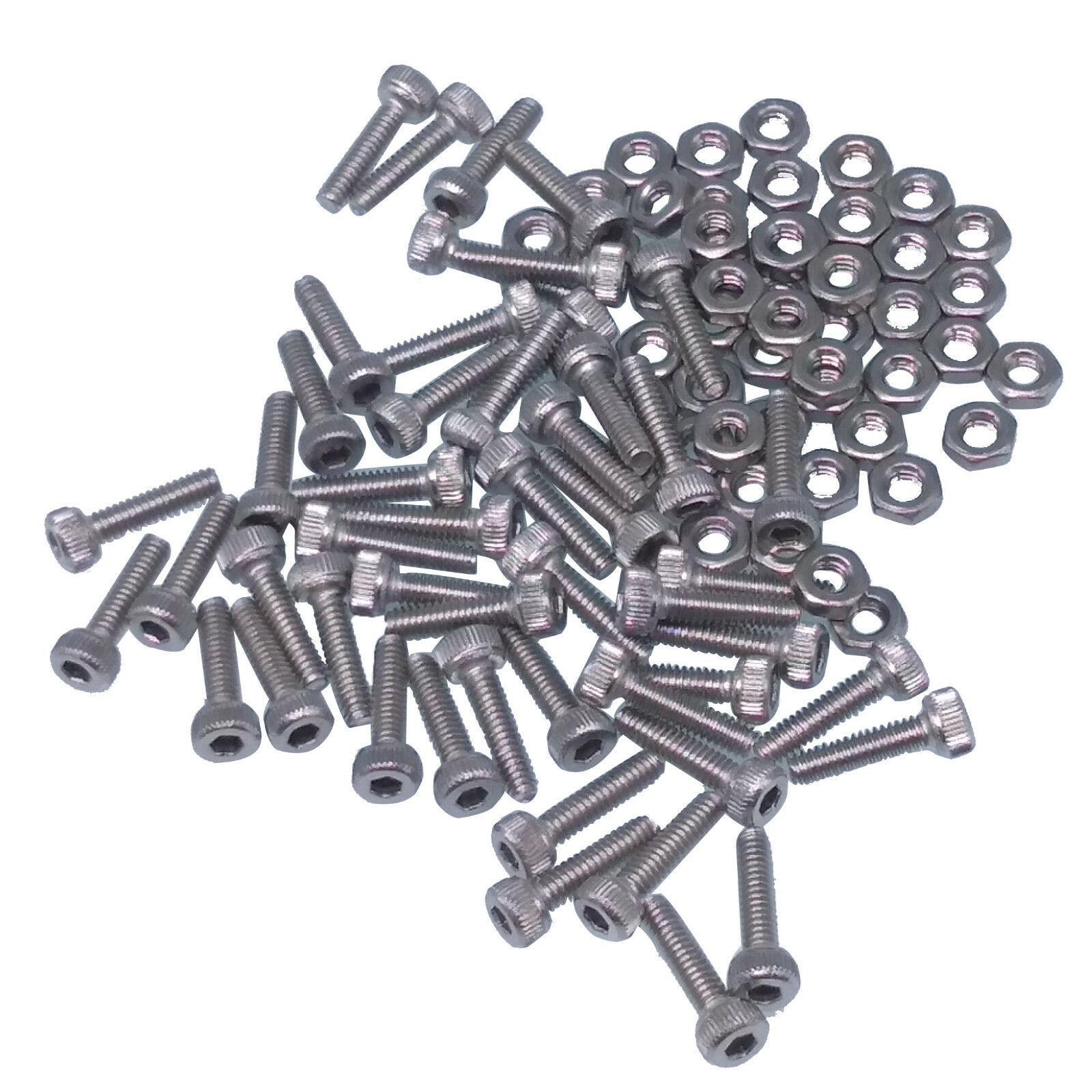 Hex Socket Screw Bolt Knurling DIN912 Stainless Steel Nut M1.4~M2.5