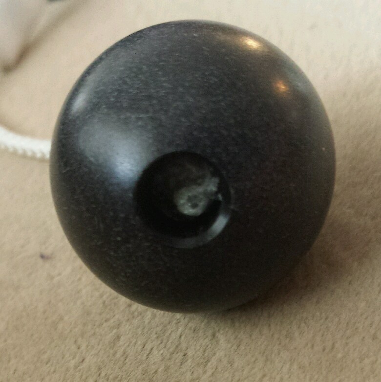 10pcs 1″ Dia Plastic Ball ● Black ● drilled through hole .105 countersunk .245 ●