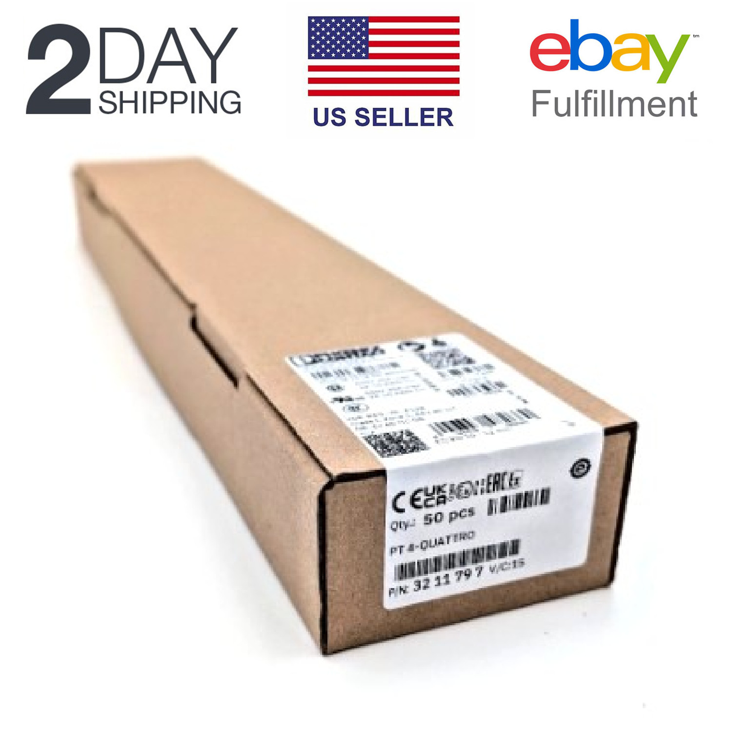 Phoenix Contact PT 4-QUATTRO – Feed-through terminal block 3211797 BOX OF 50 PCS