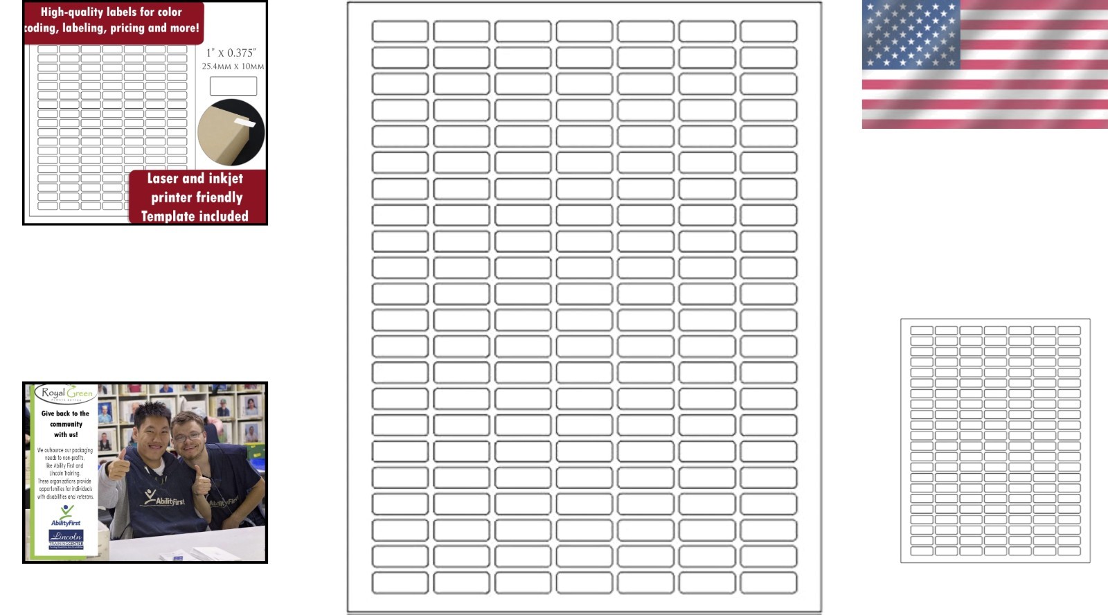 Retail Merchandising Labels – 100 White + 10 Color Sheets