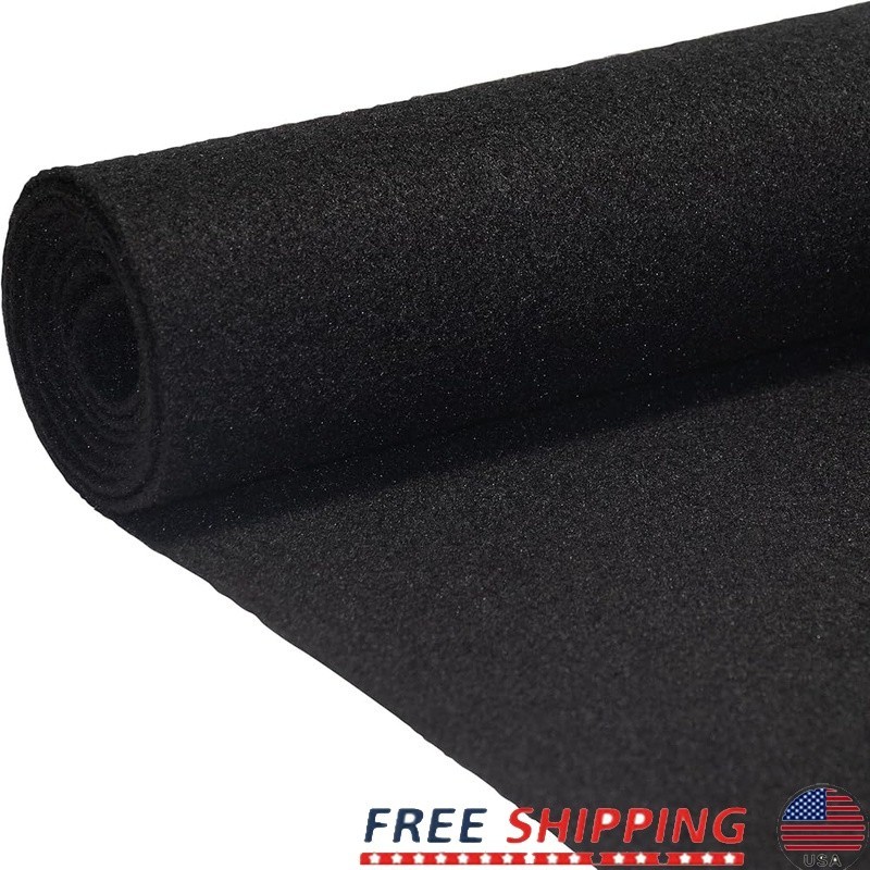 Durable Black Non-Woven Carpet Heavy Duty Protection DIY Car Work & Equipment US