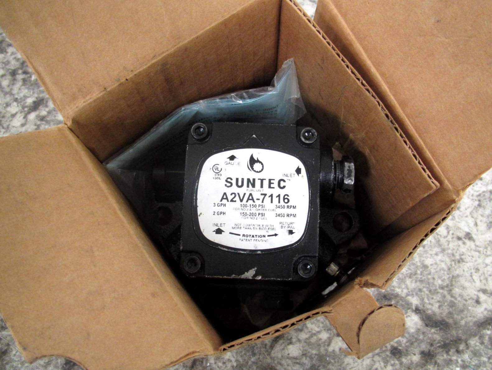 New Suntec A2VA-7116 Single Stage Fuel Unit Oil Burner Pump Free Shipping