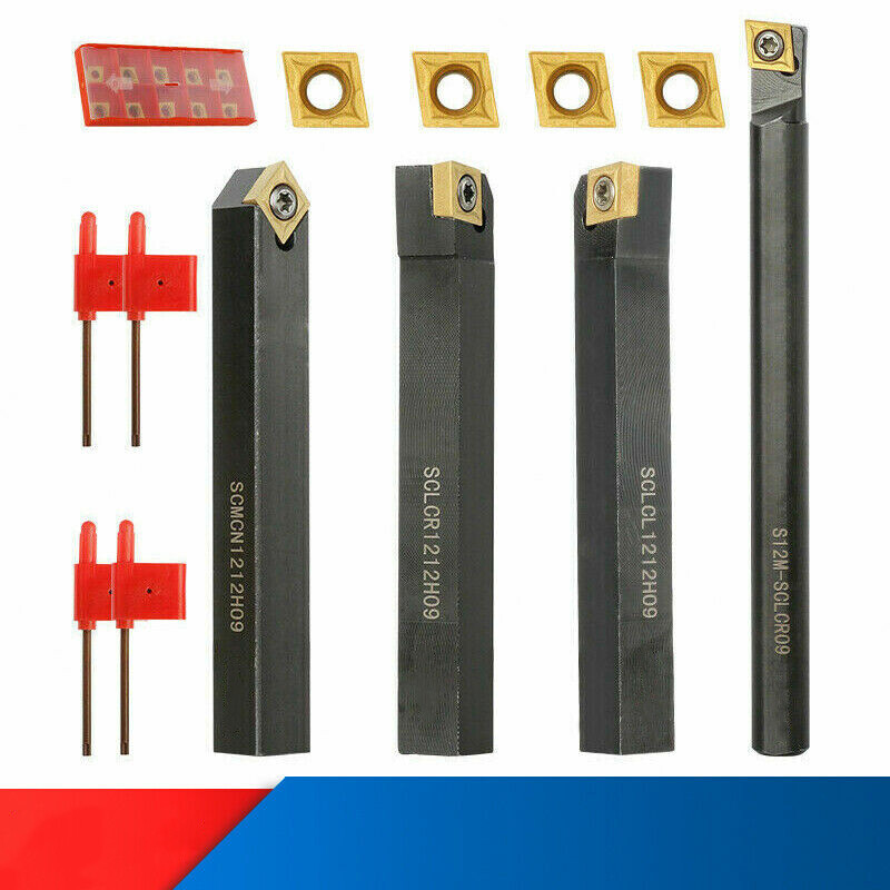 S12M SCLCR SCLCL SCMCN 1212H09 12mm CNC Turning Tool Holder+10Pcs CCMT32.51