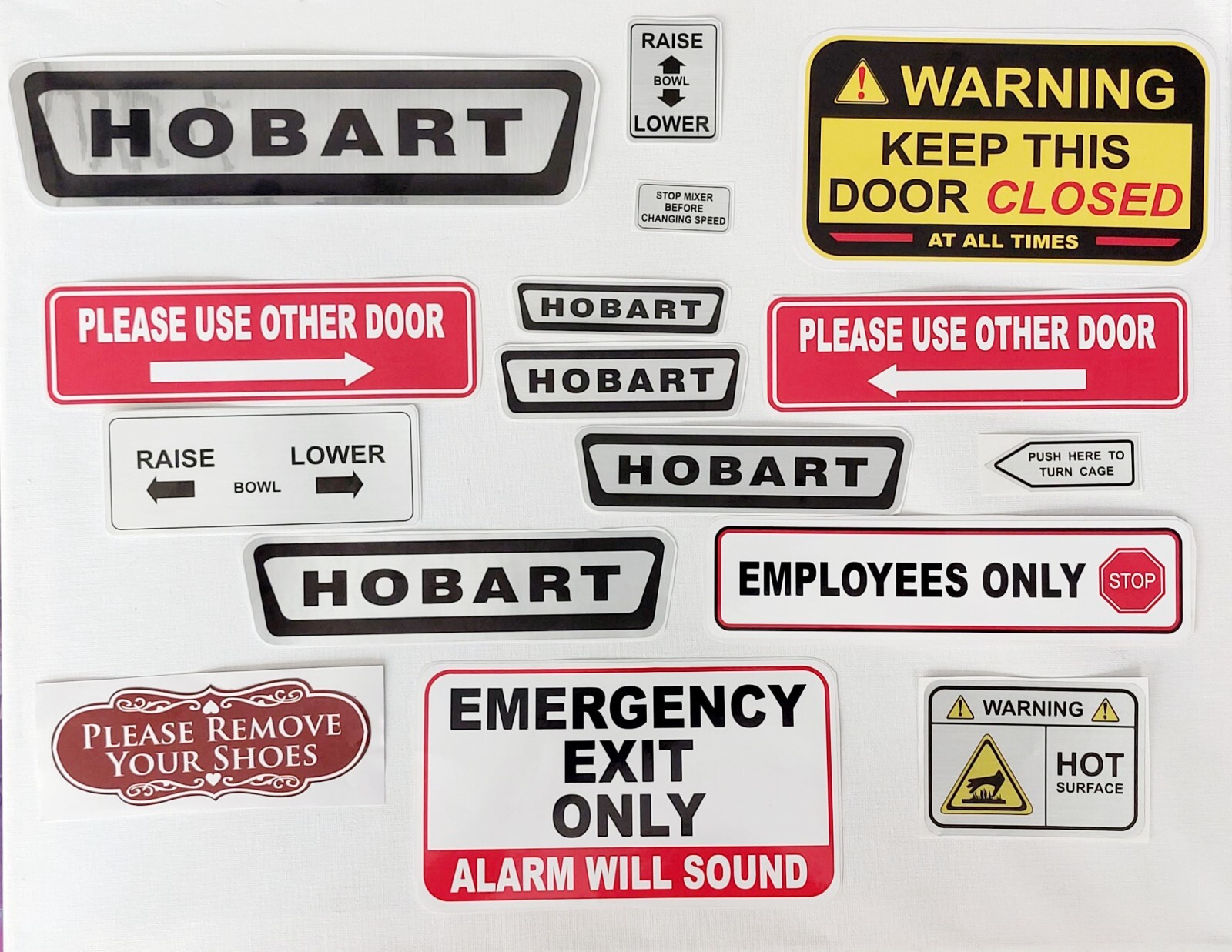 Hobart Label,9.5″x2.5″(X-Large Size) sticker,Brand New,Pack of 10, Free Shipping