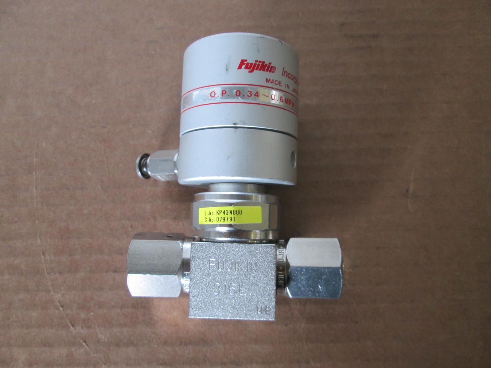 FUJIKIN TYPE N.C. O.P. 0.34 -0.6 MPA VALVE