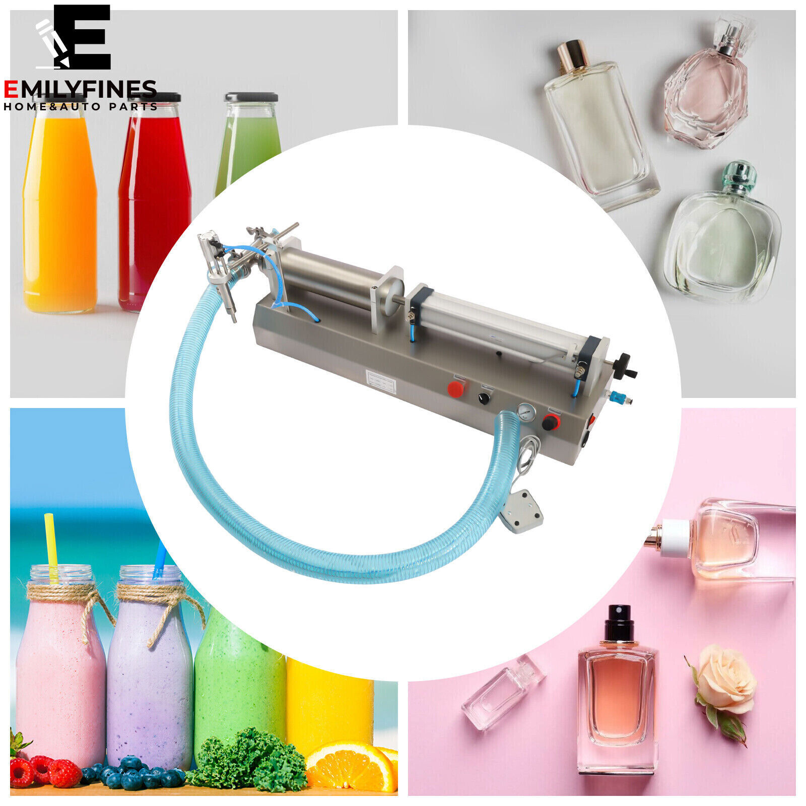 Liquid Filling Machine Pneumatic Piston Filler Single Head Filler 300-2500ml NEW