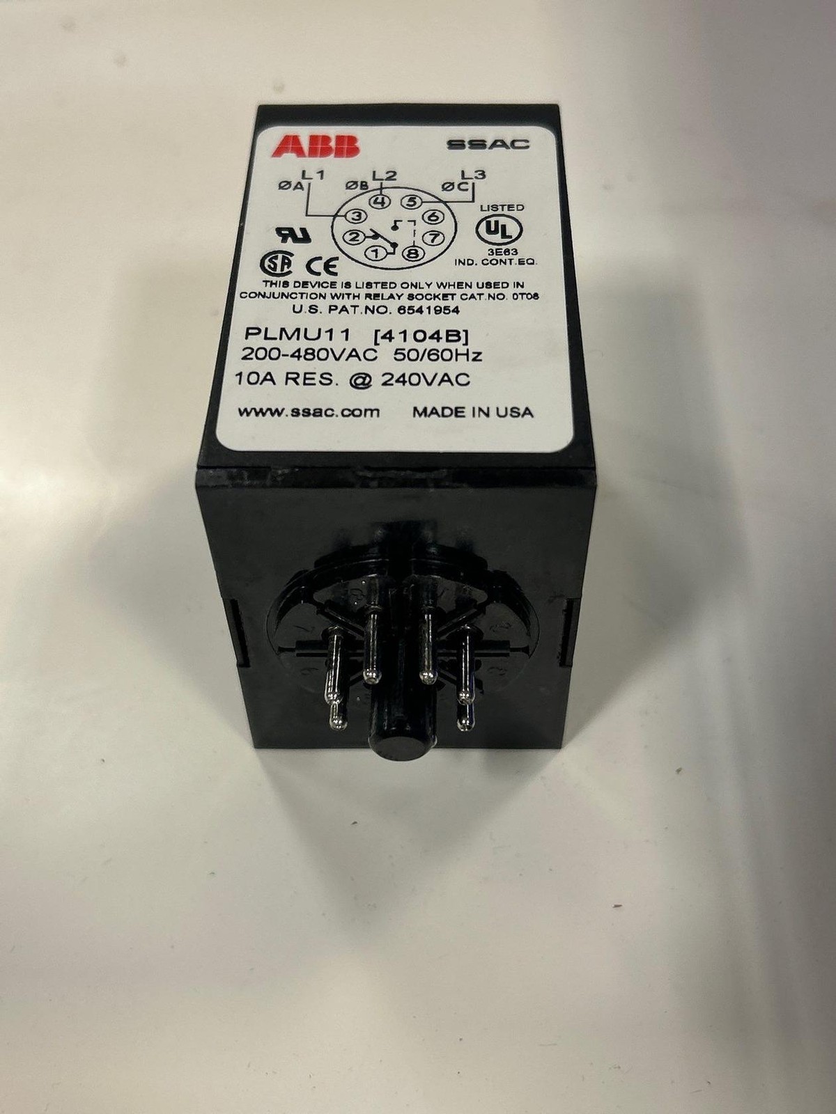 ABB SSAC PLMU11 Time Delay Relay 240VAC 10A Solid State Timer