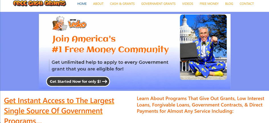 Free Cash & Grants Affiliate Website For Sale **(Earn up to $30 Per Sale)**