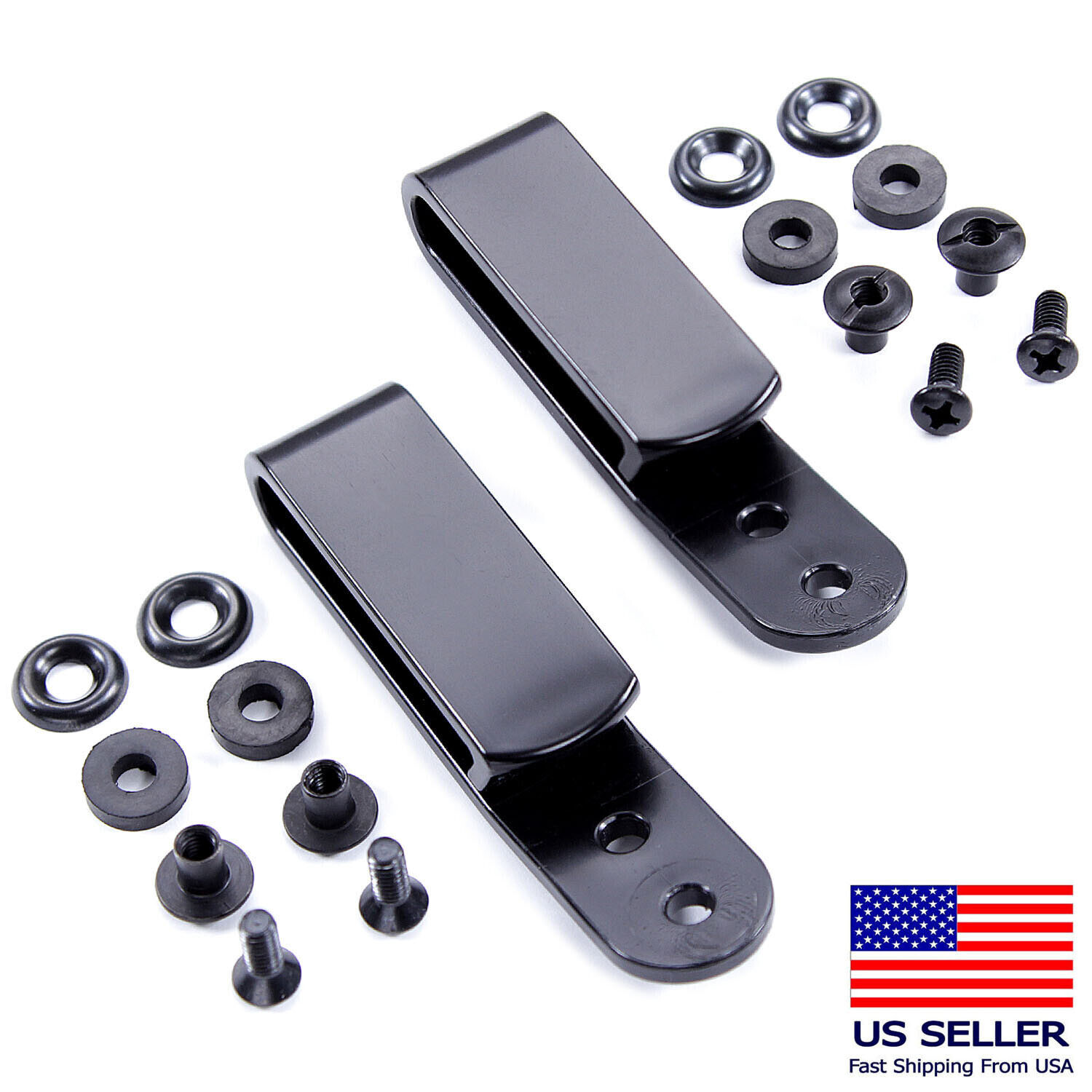 IWB Holster Belt Clip – TacWare/USA Made – 2 Hole – (w/Mounting Hardware)