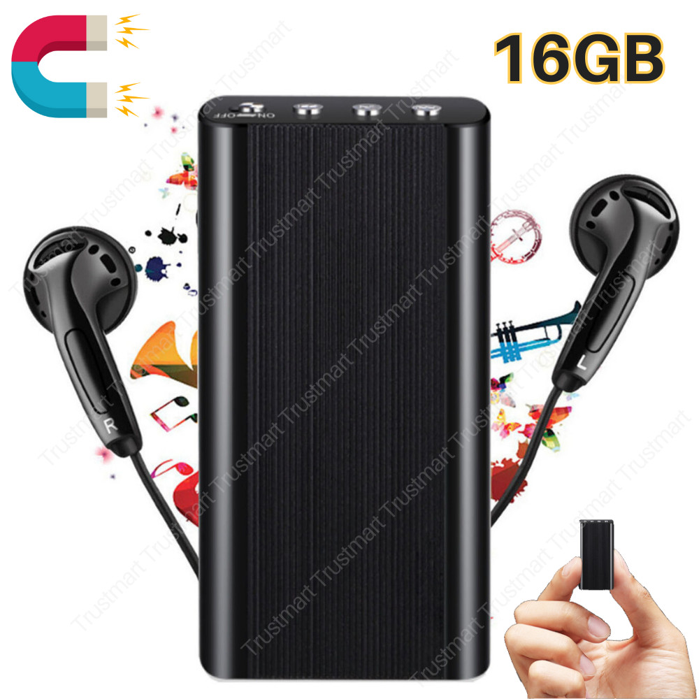 240Hr 16GB Spy Digital Activated Voice Recorder Mini Audio Magnetic MP3 Player