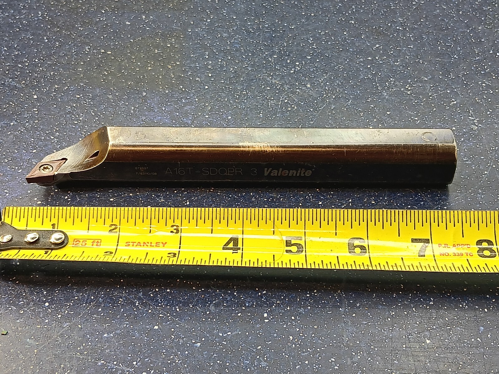 Valenite 1″ Shank A16T SDQPR 3 Coolant Thru Boring Bar DC..32.5.. Inserts 1.0