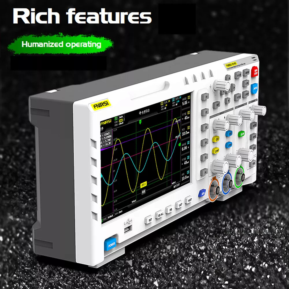 FNIRSI 1014D 7″ LCD 2 Channel Signal Generator Digital Storage Oscilloscope H0V2
