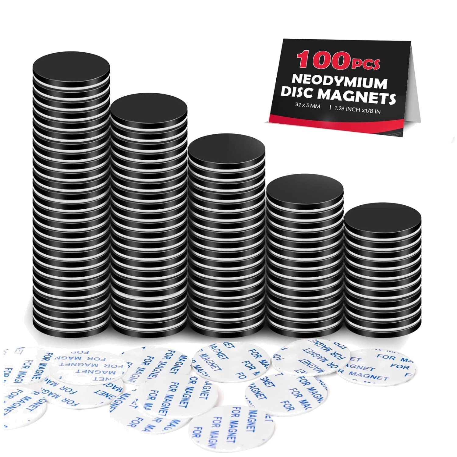 Neodymium Disc Magnets 100-Pack