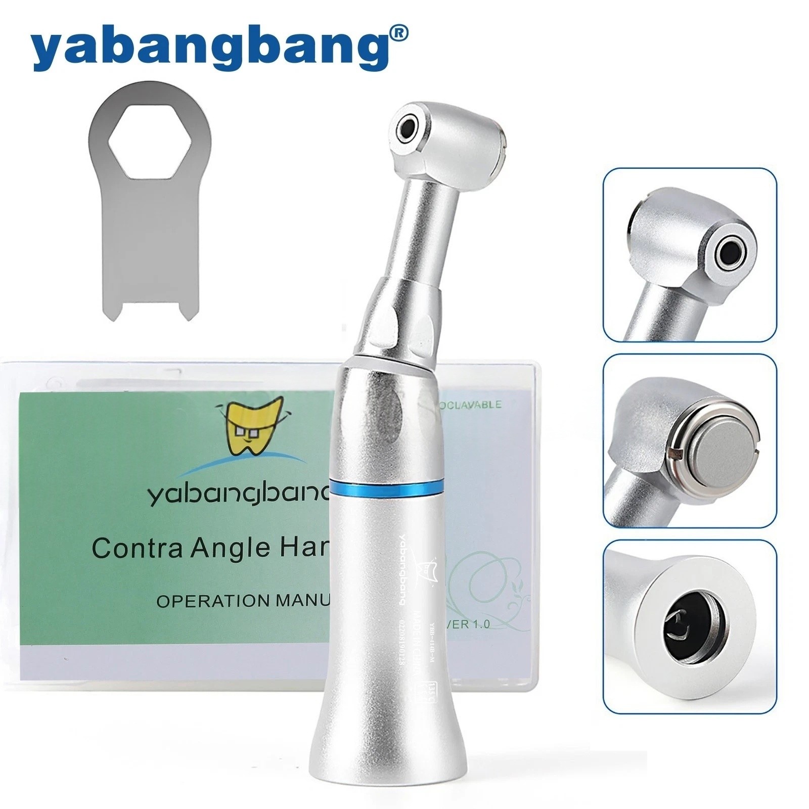 Dental E TYPE push button Contra Angle LOW Handpiece A+ Dentist Brand New PAD