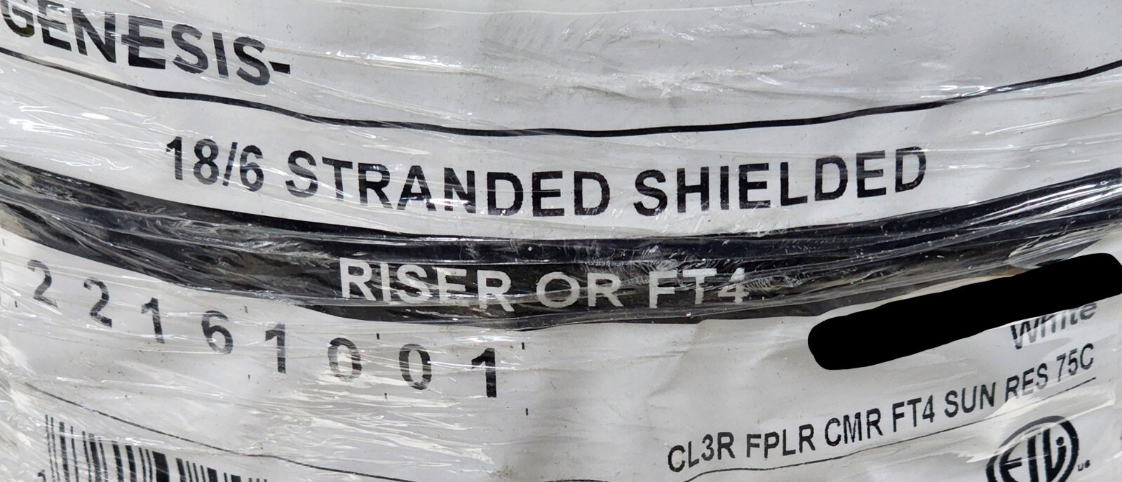 Southwire Genesis 2216 18/6C Shielded Riser Security/Control Cable White /50ft