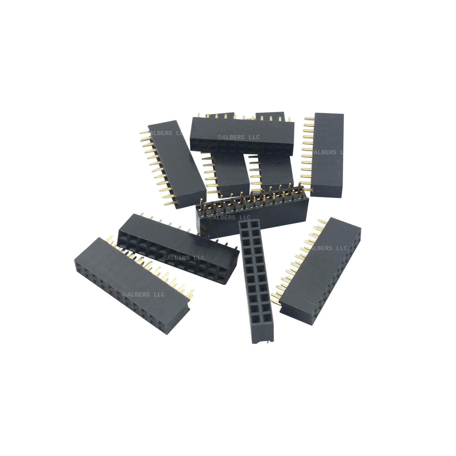 10Pcs 2.54mm Pitch 0.1 0.1″ 2×11 22 Pin 22p Female Dupont Header Through Hole US