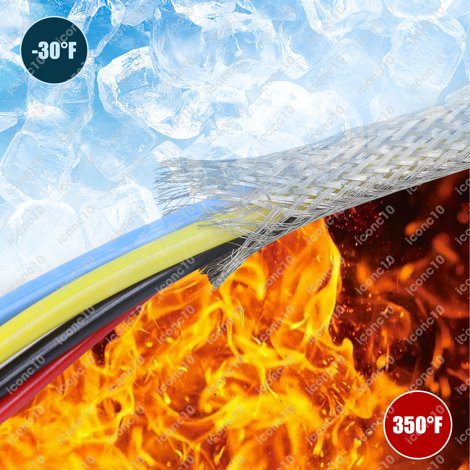 Tinned Copper Metal Braid Sleeving Flexible EMI RFI Shielding Wire Mesh