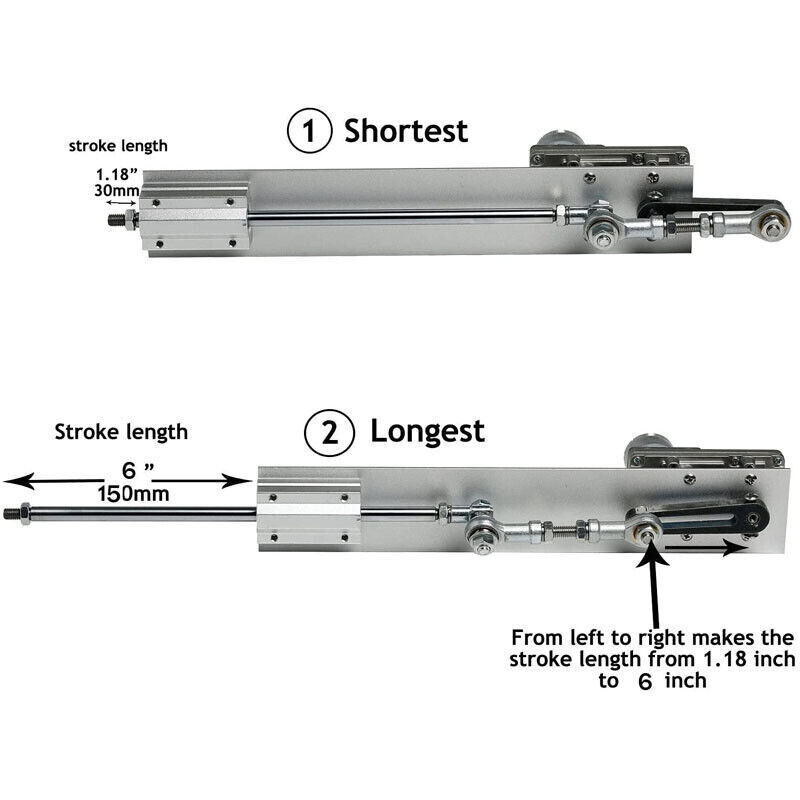 Reciprocating Motor Linear Actuator 24V 30~150mm Variable Speed 120rpm Fast DIY