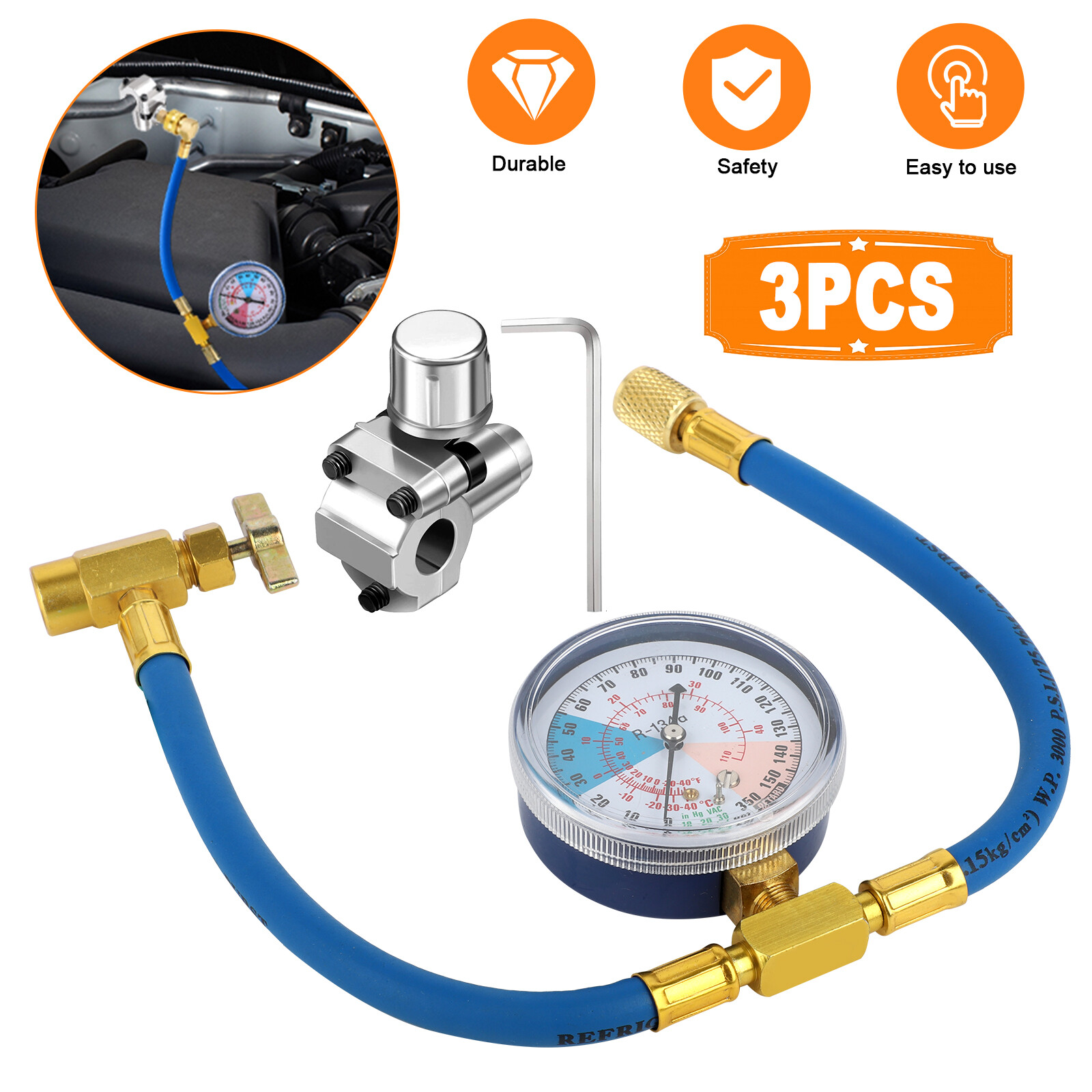 BPV31 Refrigerator Freezer Fluoridation Kit Tool Bullet Piercing Tap Valve Gauge