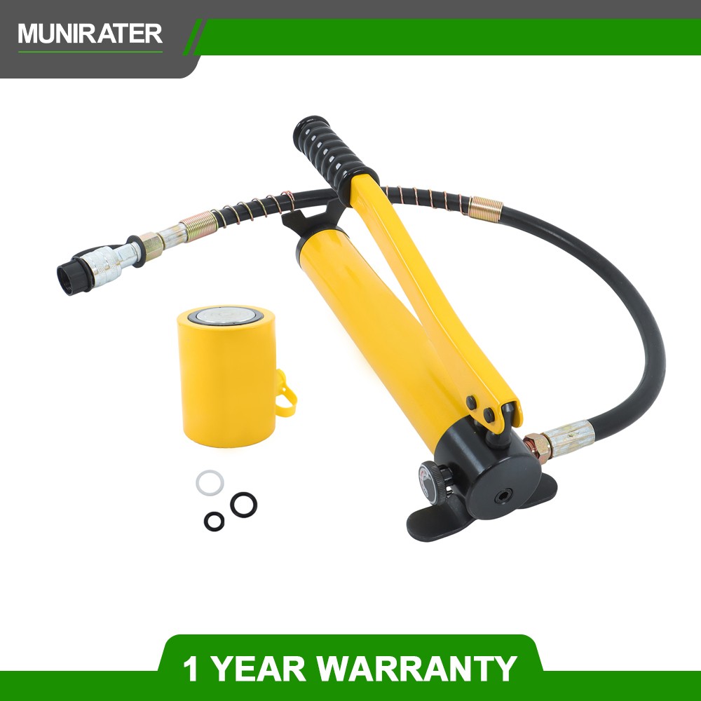 20Ton Hydraulic Cylinder For Jack Low Profile Porta Power Ram Single Acting+Pump