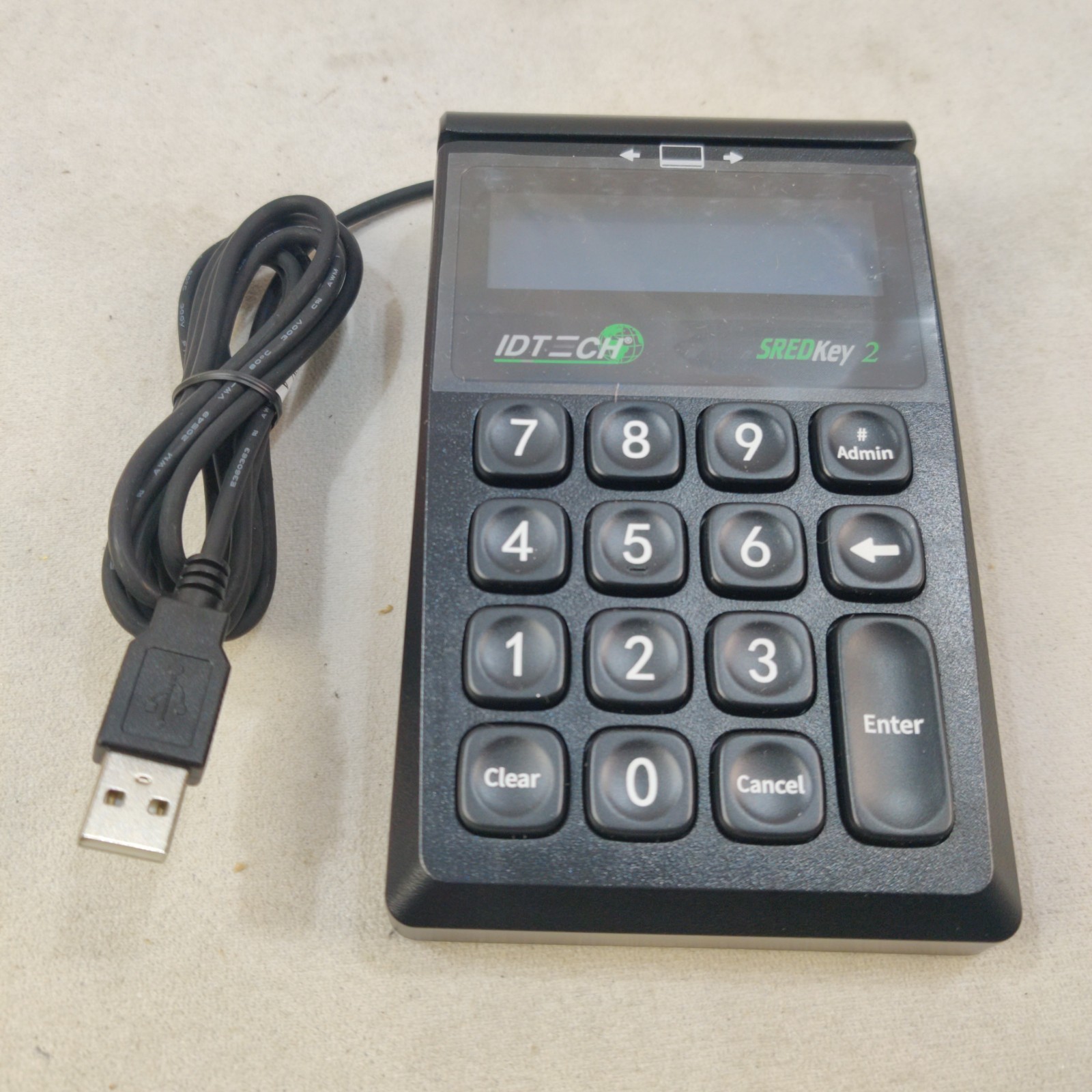 ID Tech SREDKey 2 Key Pad with MSR USB KB Enhanced Format IDSK2-534E
