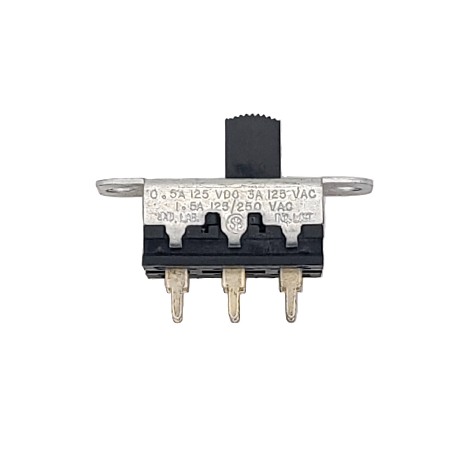 Switchcraft DPDT Slide Switch 3A @ 125VAC, 1.5A @ 250VAC, 0.5A @ 125VDC (5 Pack)