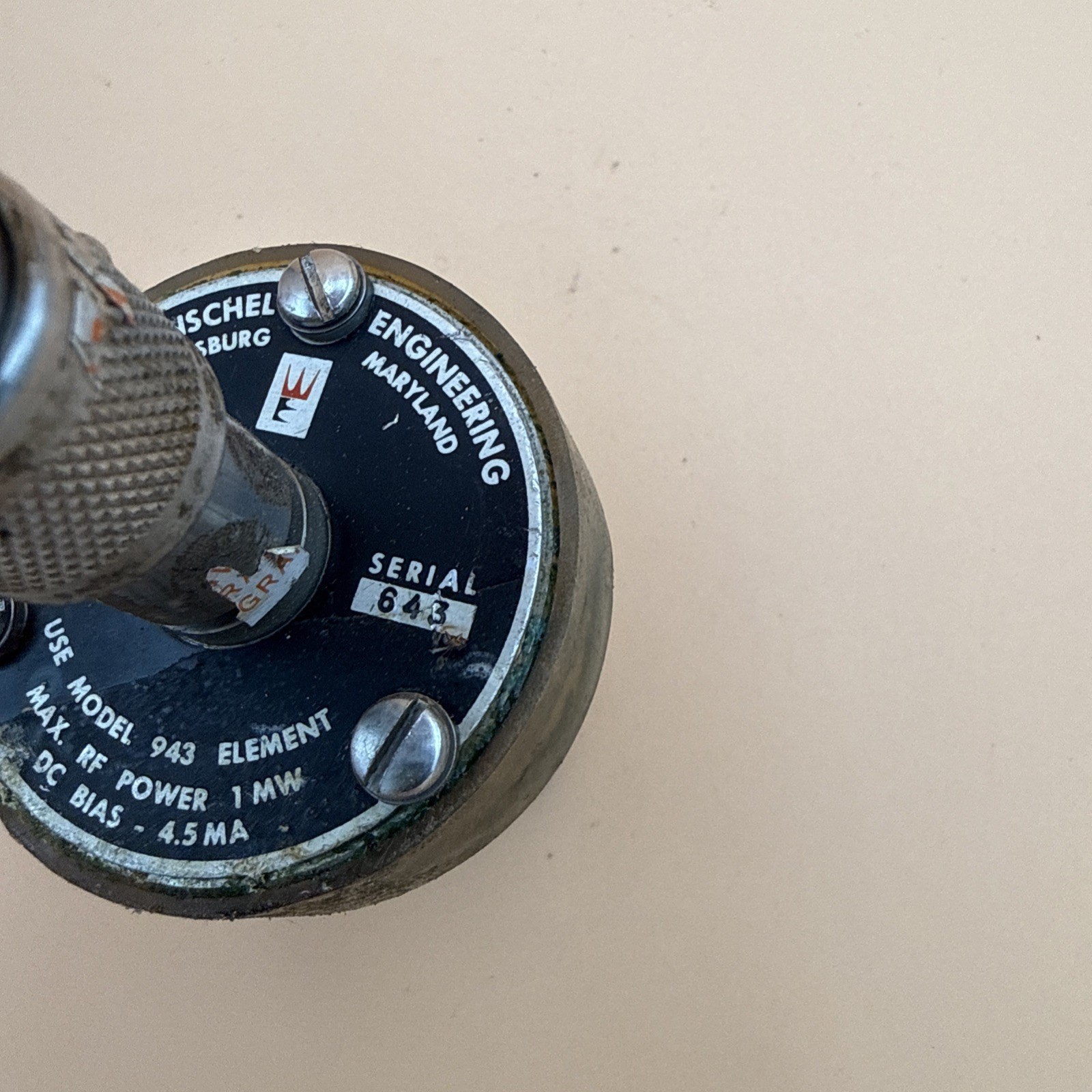 Weinschel Engineering 926A Power 1mw, bias 4.5 ma