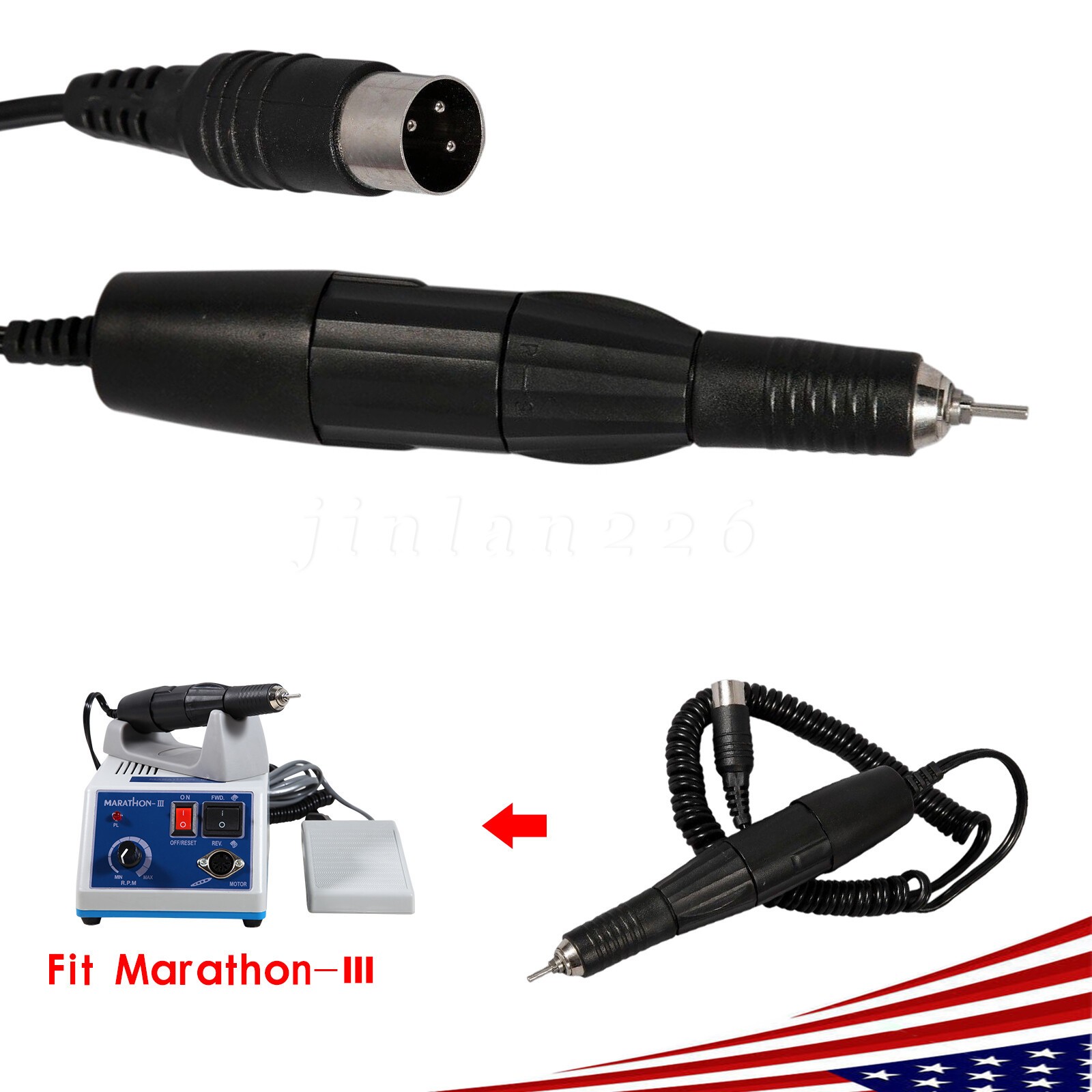 35K Dental Lab MARATHON Handpiece H37L1 35000-RPM For SAEYANG N7 N3 Micromotor