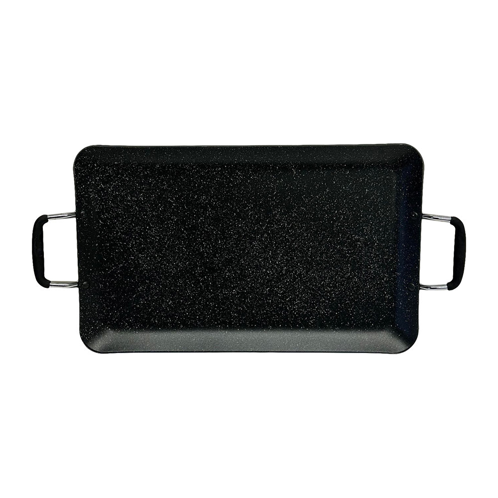 19» x 11-1/2» Heavy Gauge Aluminum Non-Stick Double Griddle Cooking Pan Cook